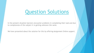 question solutions