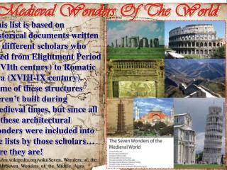 Medieval Wonders Of The World