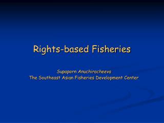 Rights-based Fisheries