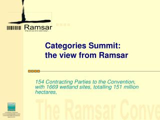 Categories Summit: the view from Ramsar