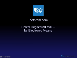 netprem Postal Registered Mail – by Electronic Means