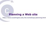 Planning a Web site