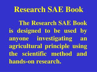 Research SAE Book