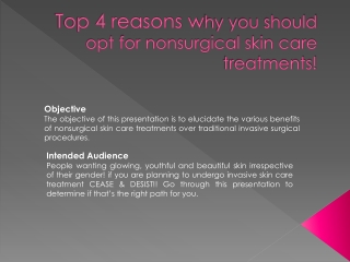 why you should opt for nonsurgical skin care treatments