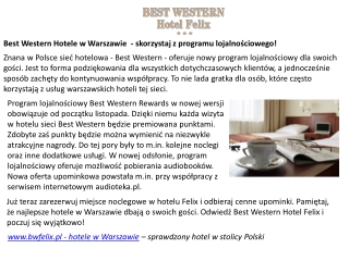 Hotele w Warszawie