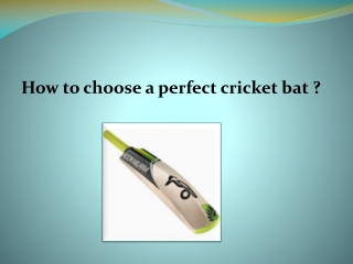Buffalo Sports | How to choose a cricket bat ?