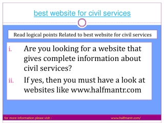 full information about best website for civil services