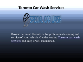 Car Wash Toronto