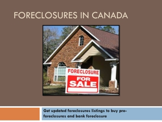 Foreclosures Listings