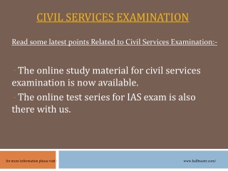 The online study material for Civil Services Examination