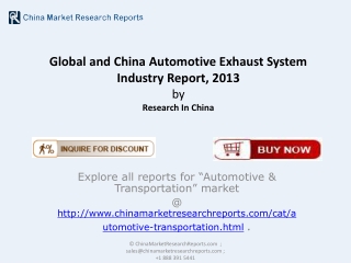 Automotive Exhaust System Industry in China - Latest Report