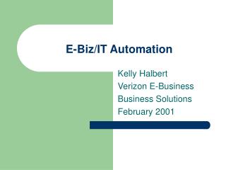 E-Biz/IT Automation