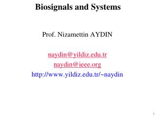 Biosignals and Systems