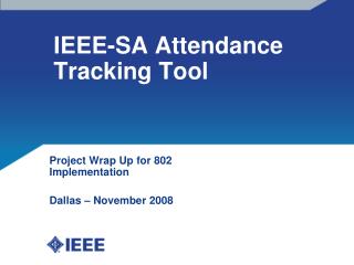 IEEE-SA Attendance Tracking Tool
