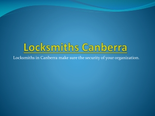 Locksmiths Canberra