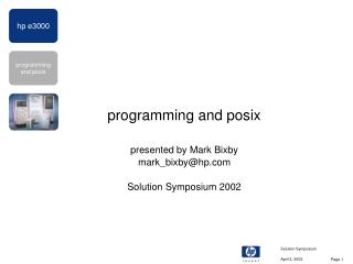 programming and posix
