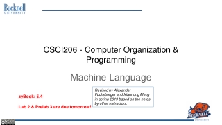 CSCI206 - Computer Organization &amp; Programming