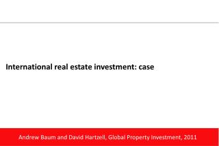 International real estate investment: case
