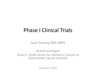 Phase 1 Clinical Trials