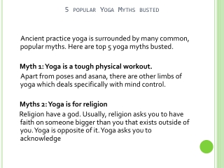 9 Popular Yoga Myths Busted