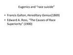 Eugenics and race suicide