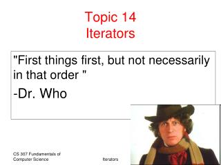 Topic 14 Iterators