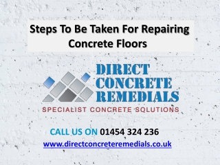 Steps To Be Taken For Repairing Concrete Floors