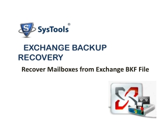 Exchange Backup Repair Software