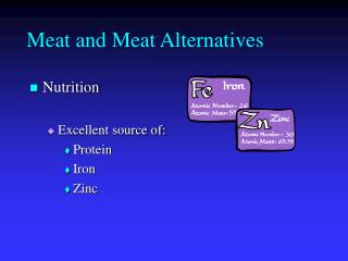 Meat and Meat Alternatives