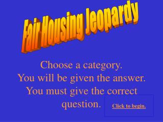 Fair Housing Jeopardy