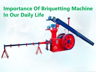 Importance Of Briquetting Machine In Our Daily Life