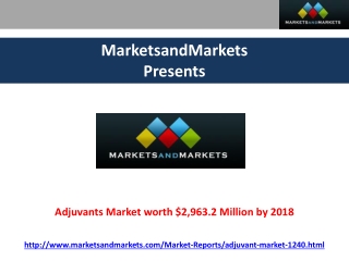 Adjuvants Market worth $2,963.2 Million by 2018
