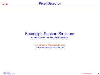Beampipe Support Structure VI section within the pixel detector