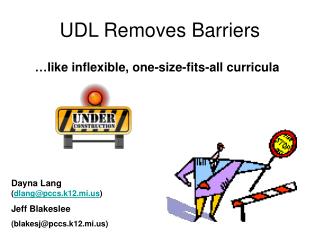 UDL Removes Barriers