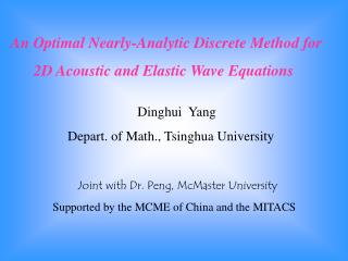 An Optimal Nearly-Analytic Discrete Method for 2D Acoustic and Elastic Wave Equations