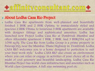 new projects mumbai interested in buying lodha 1 bhk casa