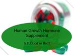 Human Growth Hormone Supplement