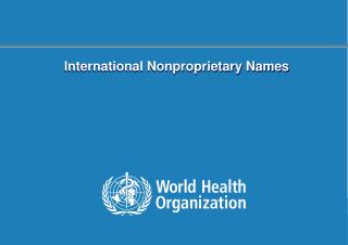 International Nonproprietary Names