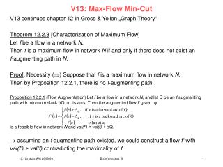 V13: Max-Flow Min-Cut