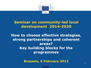 Seminar on community-led local development 2014-2020