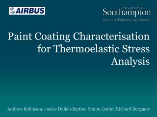 Paint Coating Characterisation for Thermoelastic Stress Analysis