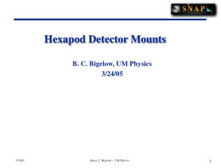 Hexapod Detector Mounts