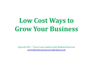 Low Cost Way to Grow Your Business
