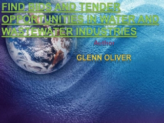 Find Bids and Tender Opportunities in Water and Wastewater I