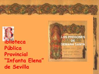 iblioteca Pública Provincial “Infanta Elena” de Sevilla
