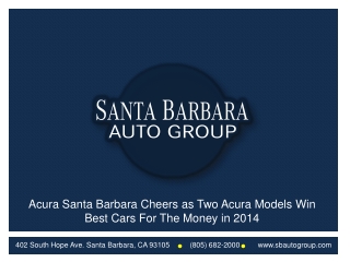 Acura Santa Barbara Cheers as Two Acura Models Win Best Cars