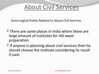Steps of About civil services