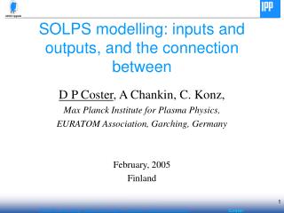 SOLPS modelling: inputs and outputs, and the connection between