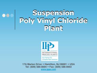 Suspension Poly Vinyl Chloride Plant
