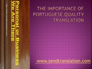 The importance of portuguese quality translation